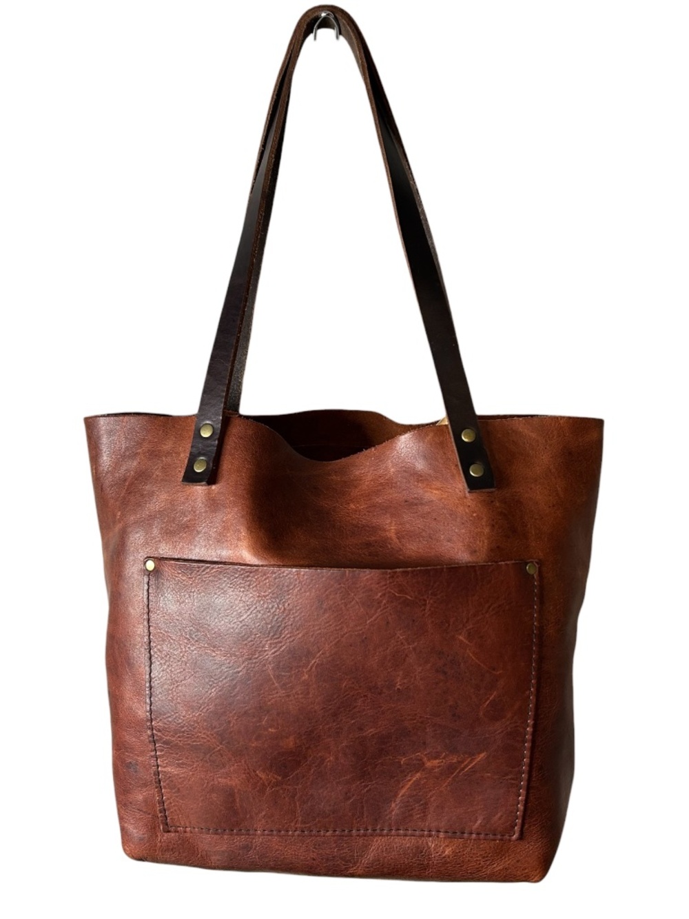 Portland Leather Goods Medium Tote Full Grain Leather Patina Brown - Picture 2 of 14